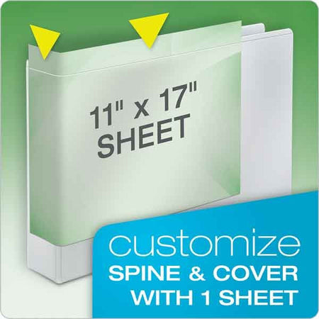 11 x 17, Speedy XtraLife Non-Stick Locking Slant-D Ring Binder, White - Justbinding.com